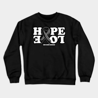 Skin Cancer Support | Black Ribbon Squad Support Skin Cancer awareness Crewneck Sweatshirt